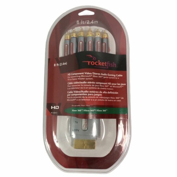 NEW Rocketfish HD Component Video/Stereo Audio Gaming Cable for Xbox 360 - Picture 1 of 2